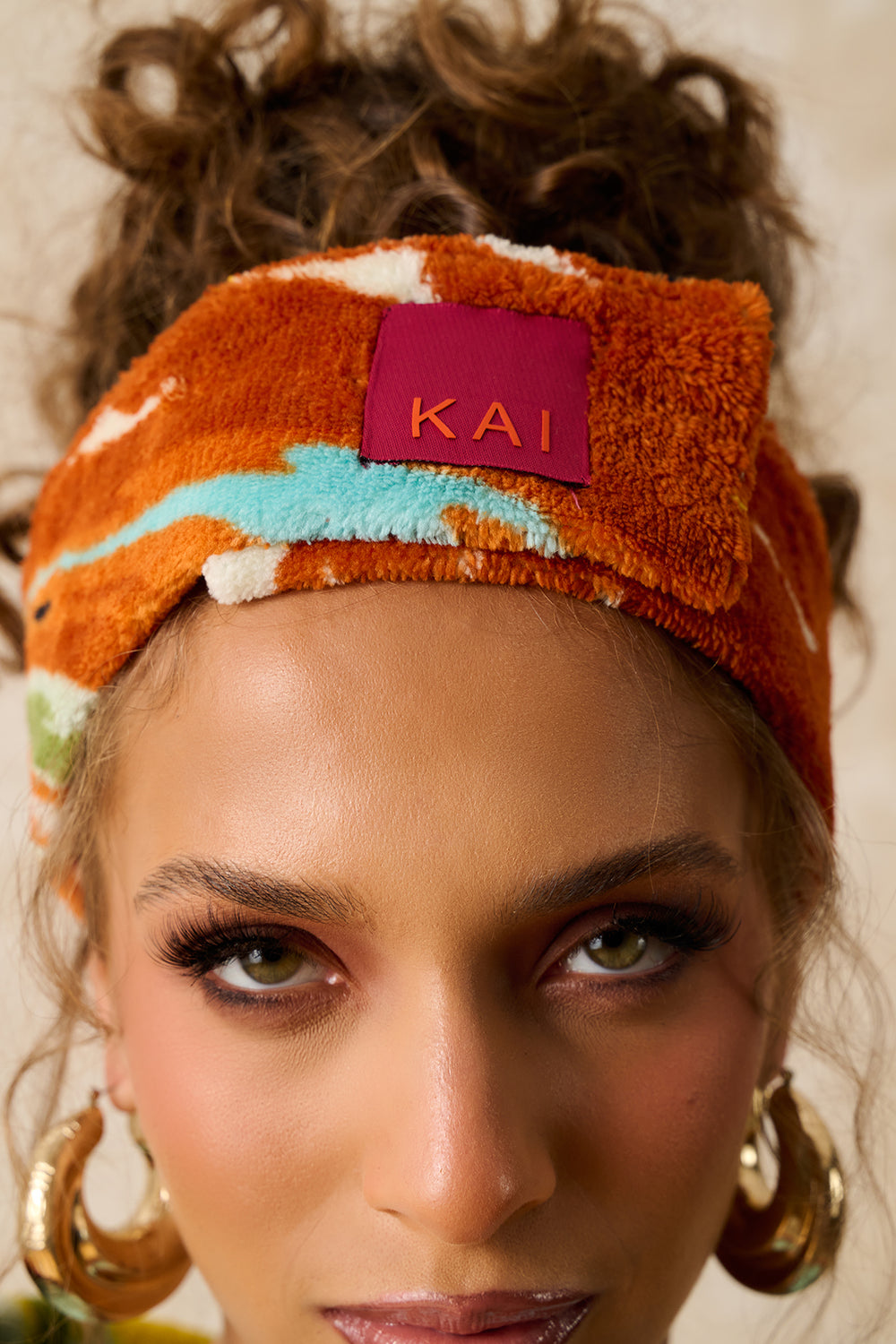 Gaia Printed Headband - Orange