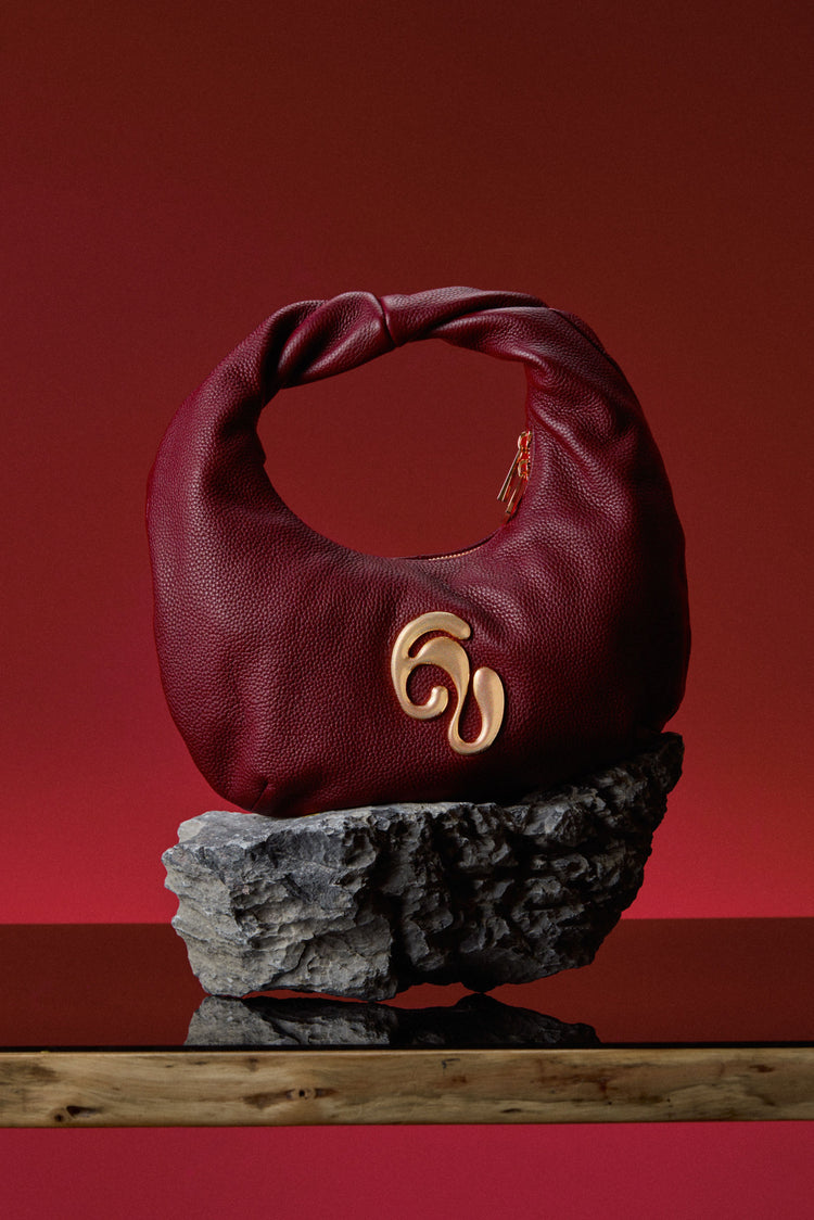 Little London Leather Mini Handbag - Burgundy