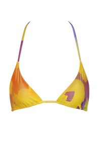 Kaikini String Printed Bikini Top - Ayo Print