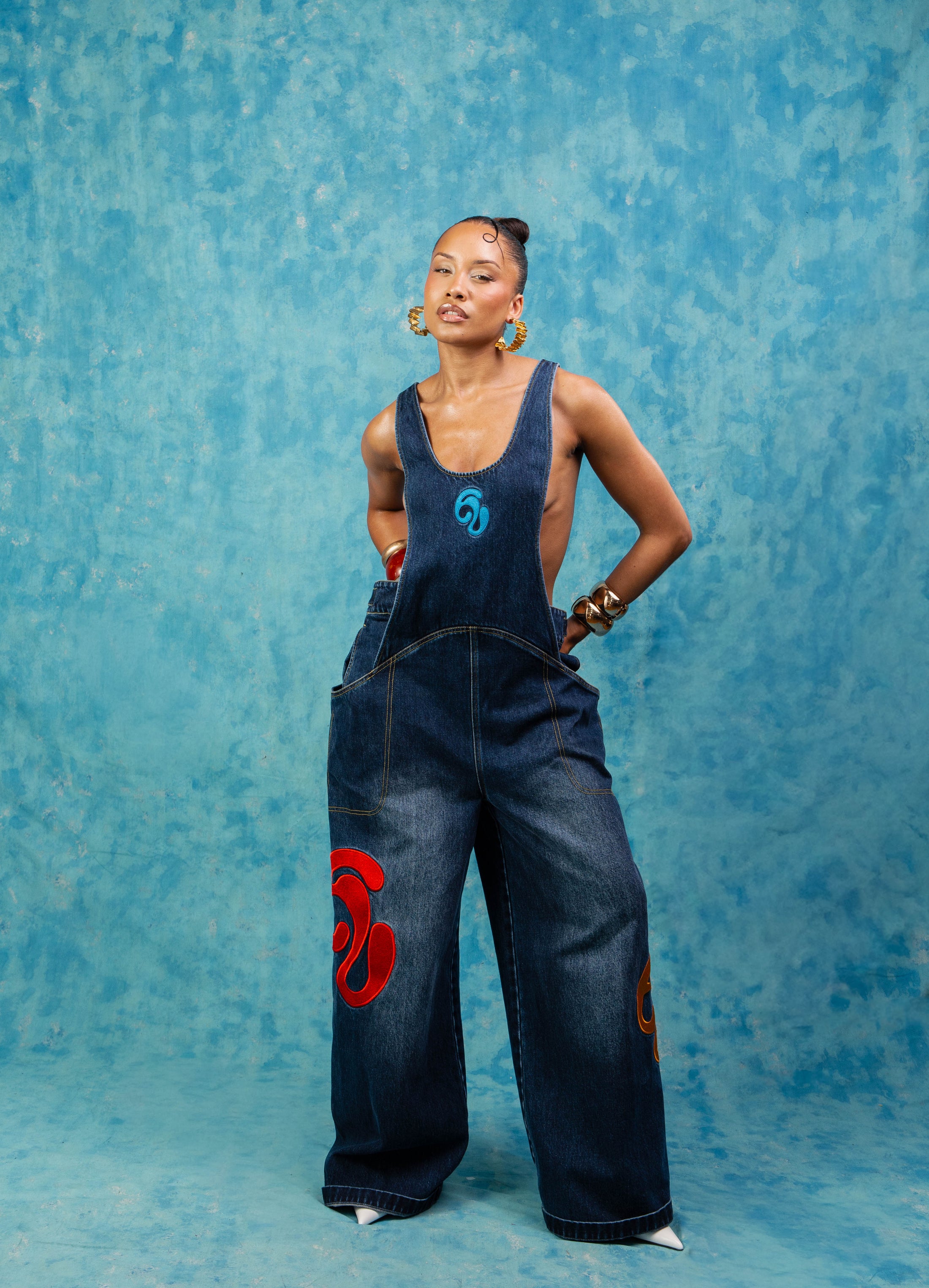 Aaliyah Dungarees - Blue Denim