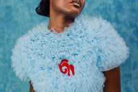 Luella Ruffle Cloud Tulle Top - Baby Blue