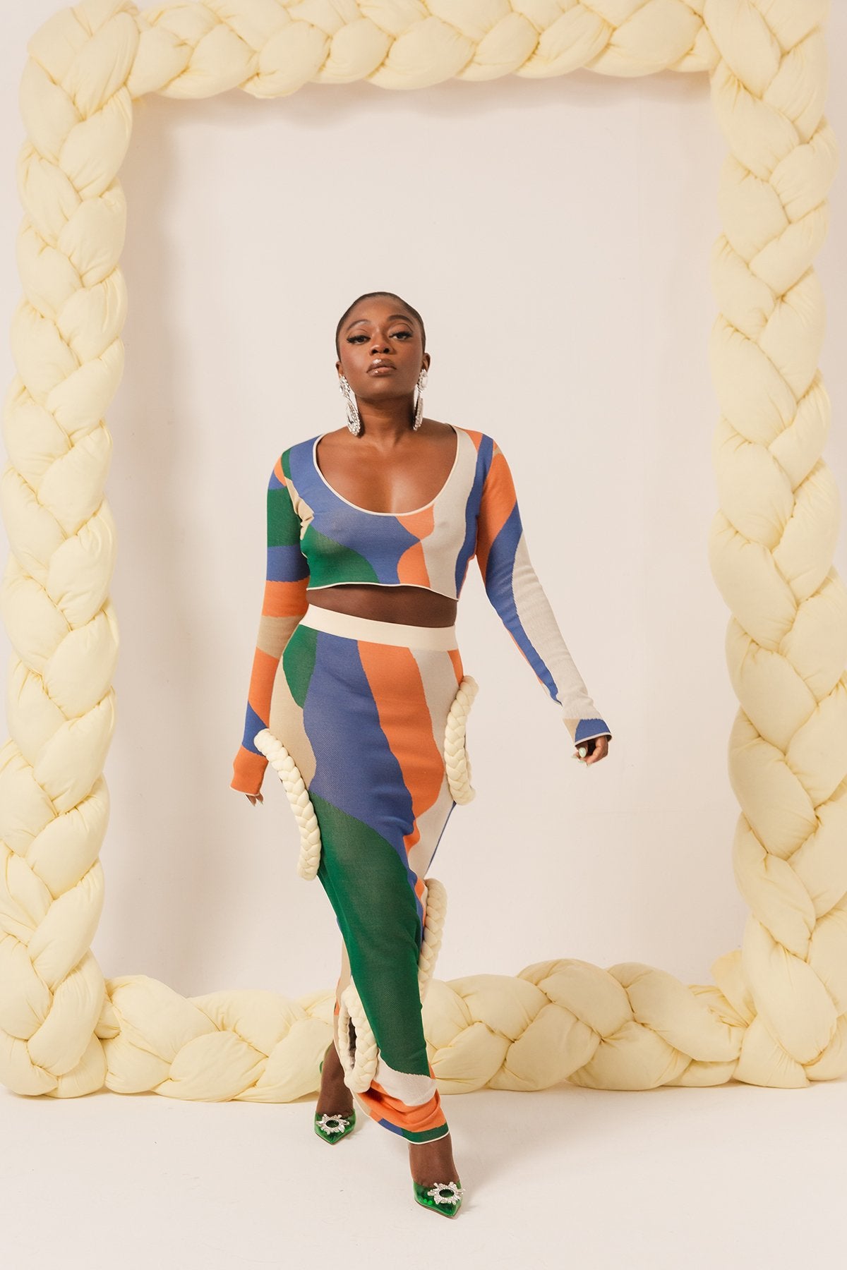 Adanna Knitted CutOut Maxi Skirt